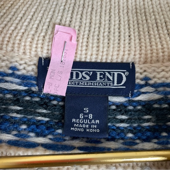 Vintage Womens Lands Full Zip Sweater Jacket 100% Nordic Wool Size Small - Picture 7 of 10